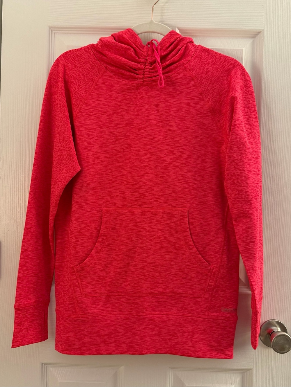 Calvin Klein Performance Coral Pink Cowl Neck Fleece Hoodie XS